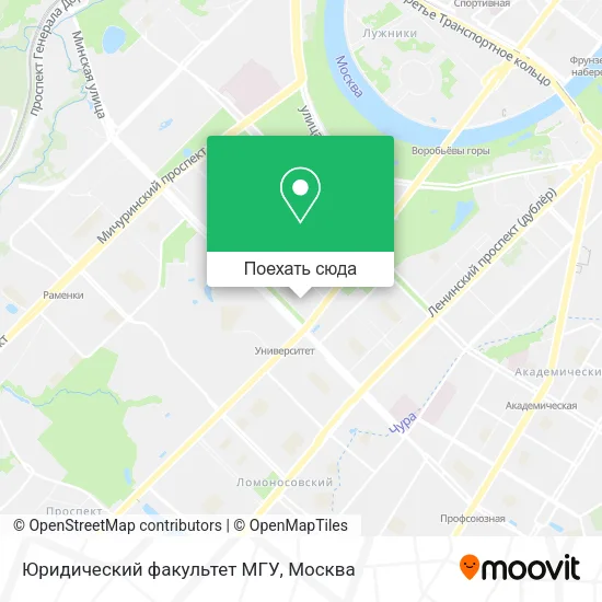 Карта Юридический факультет МГУ