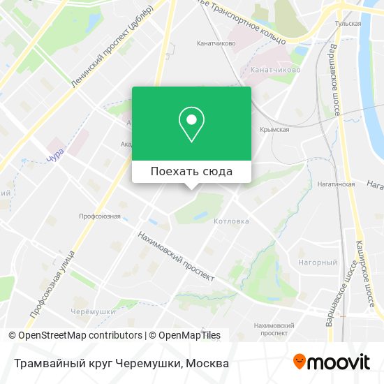 Карта Трамвайный круг Черемушки