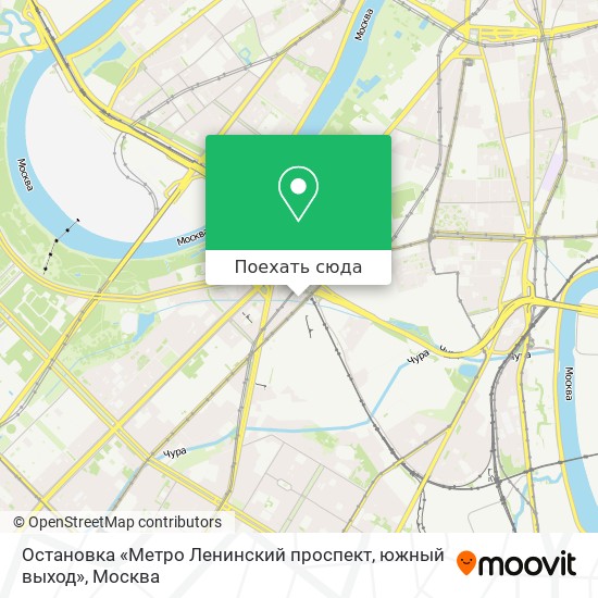 Карта Остановка «Метро Ленинский проспект, южный выход»