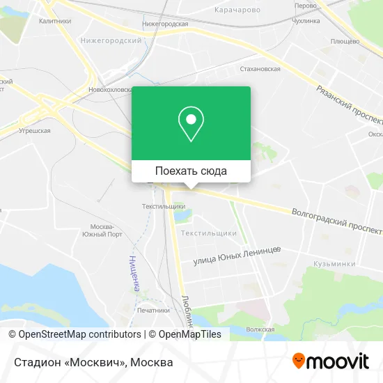 Карта Стадион «Москвич»