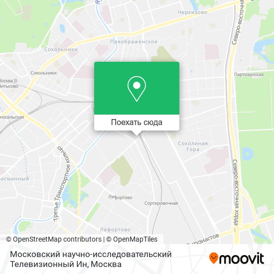 Карта Московский научно-исследовательский Телевизионный Ин