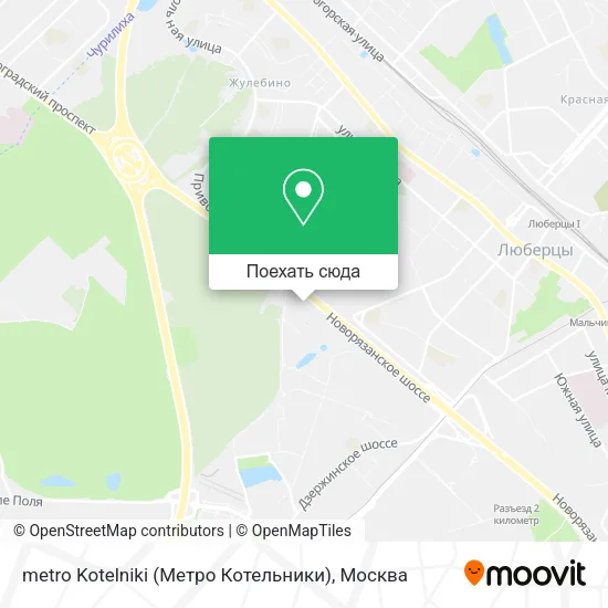 Карта metro Kotelniki (Метро Котельники)