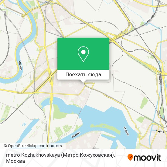 Карта metro Kozhukhovskaya (Метро Кожуховская)