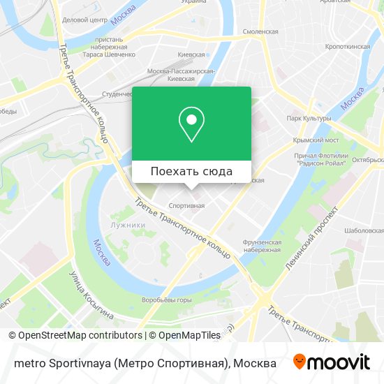 Карта metro Sportivnaya (Метро Спортивная)