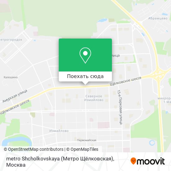 Карта metro Shcholkovskaya (Метро Щёлковская)