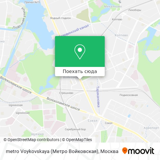 Карта metro Voykovskaya (Метро Войковская)