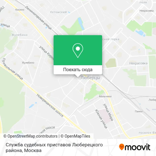 Карта Служба судебных приставов Люберецкого района