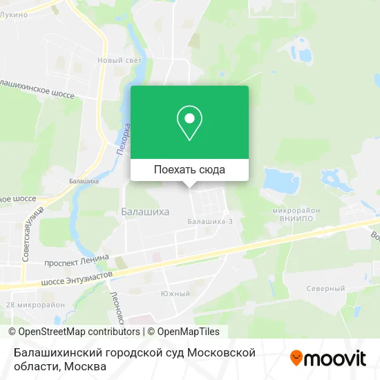 Карта Балашихинский городской суд Московской области