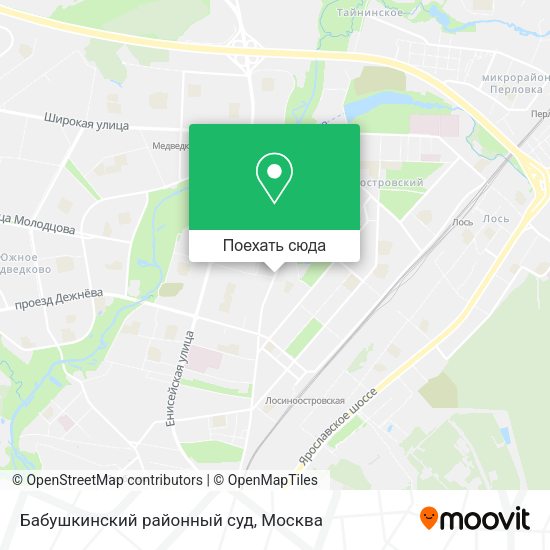 Карта Бабушкинский районный суд