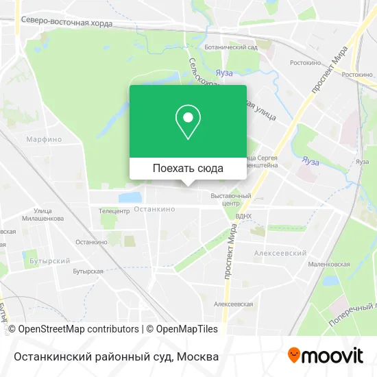 Карта Останкинский районный  суд