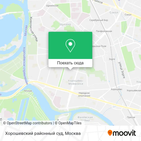 Карта Хорошевский районный суд