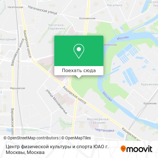 Карта Центр физической культуры и спорта ЮАО г. Москвы