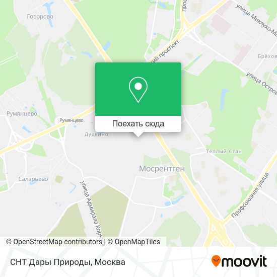 Карта СНТ Дары Природы