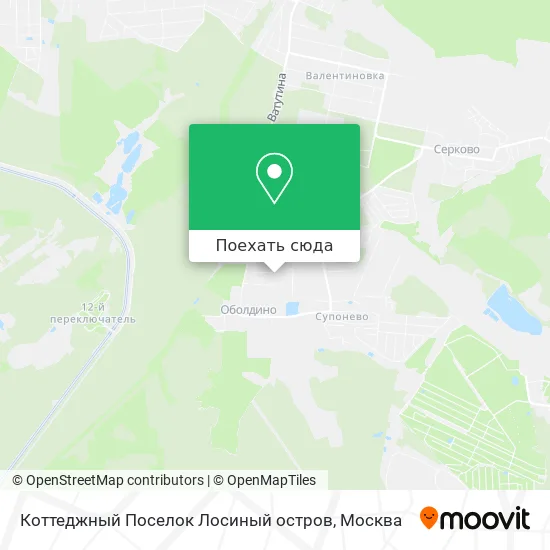 Карта Коттеджный Поселок  Лосиный остров