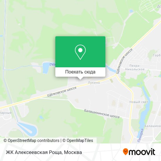 Карта ЖК  Алексеевская  Роща