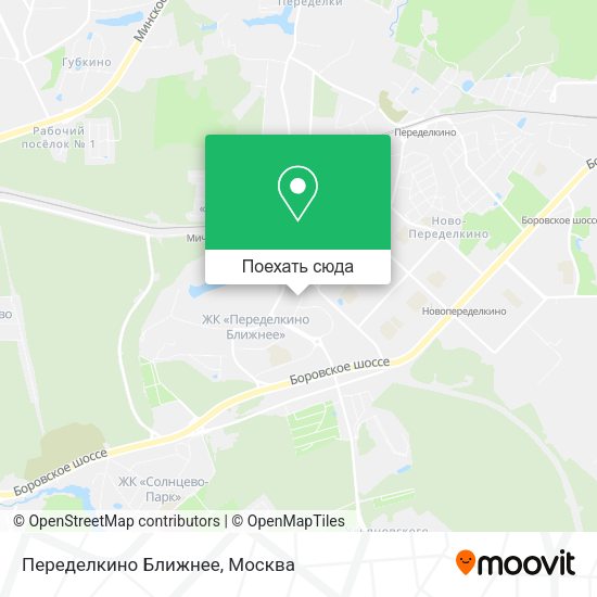 Карта Переделкино Ближнее