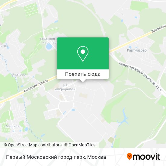 Карта Первый Московский город-парк
