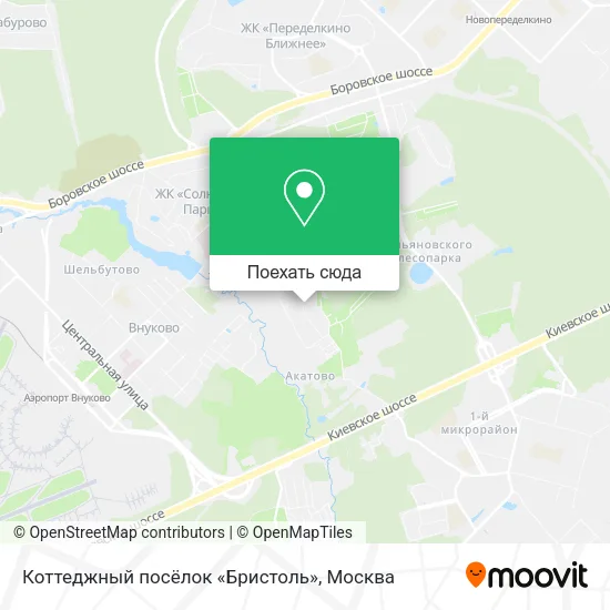 Карта Коттеджный посёлок «Бристоль»