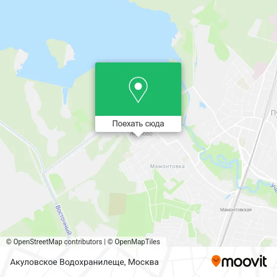 Карта Акуловское Водохранилеще