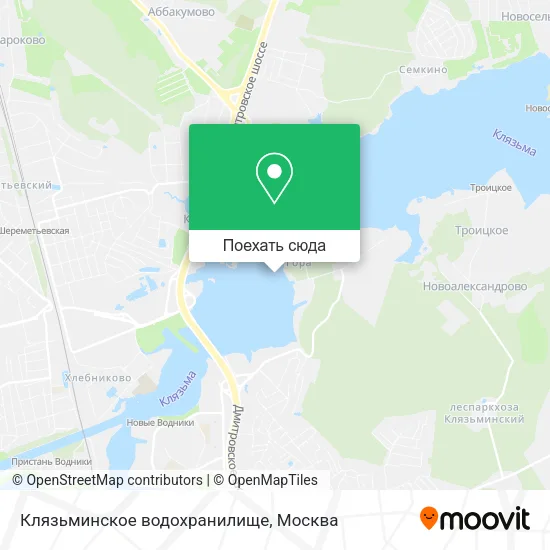 Карта Клязьминское водохранилище