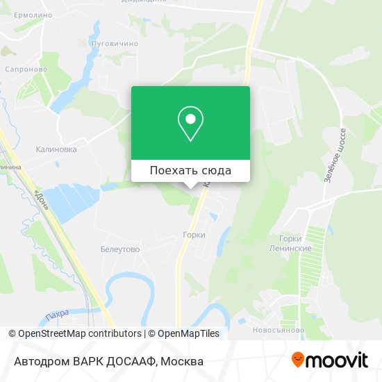 Карта Автодром  ВАРК  ДОСААФ