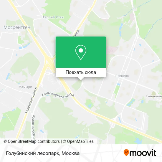Карта Голубинский лесопарк