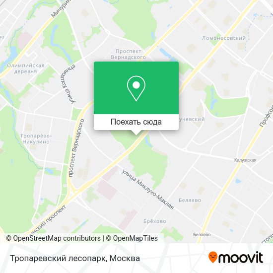 Карта Тропаревский лесопарк