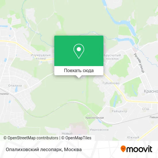 Карта Опалиховский лесопарк