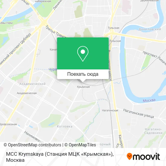 Карта MCC Krymskaya (Станция МЦК «Крымская»)