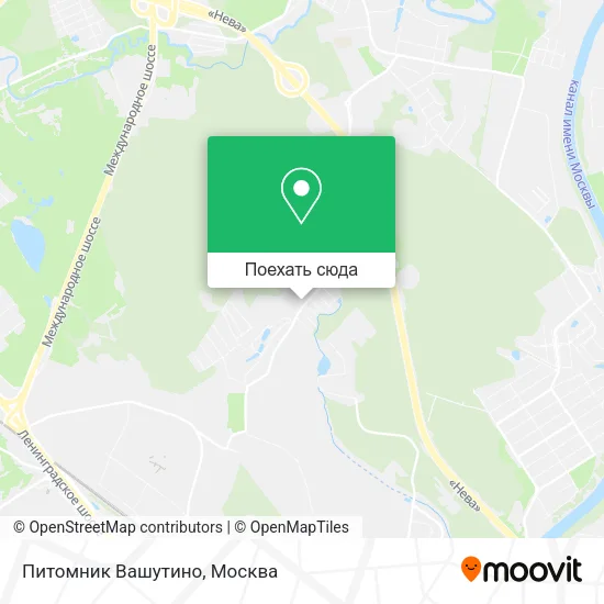 Карта Питомник Вашутино