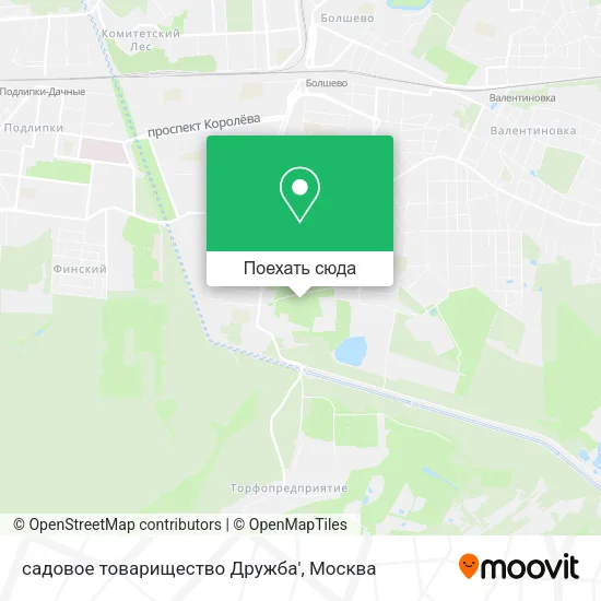 Карта садовое товарищество  Дружба'