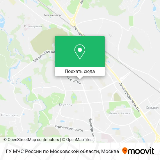 Карта ГУ МЧС России по Московской области