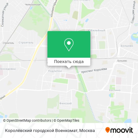 Карта Королёвский городской Военкомат