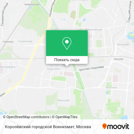 Карта Королёвский городской Военкомат