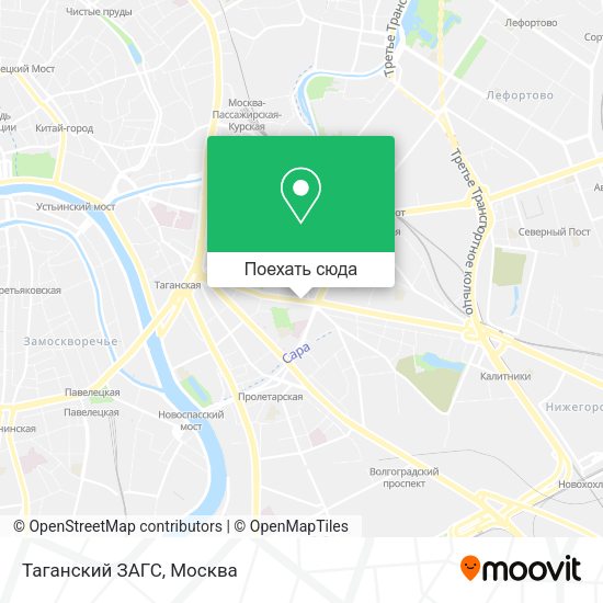 Карта Таганский ЗАГС