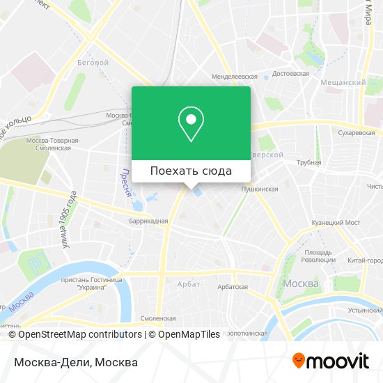 Карта Москва-Дели