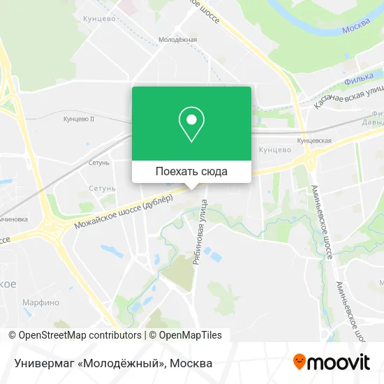 Карта Универмаг «Молодёжный»