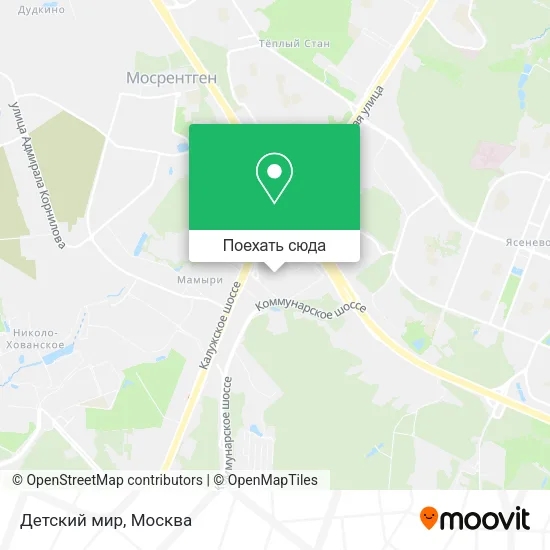 Карта Детский мир
