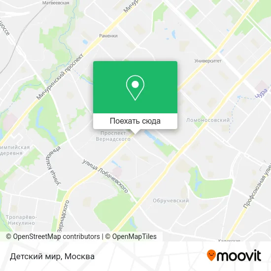 Карта Детский мир