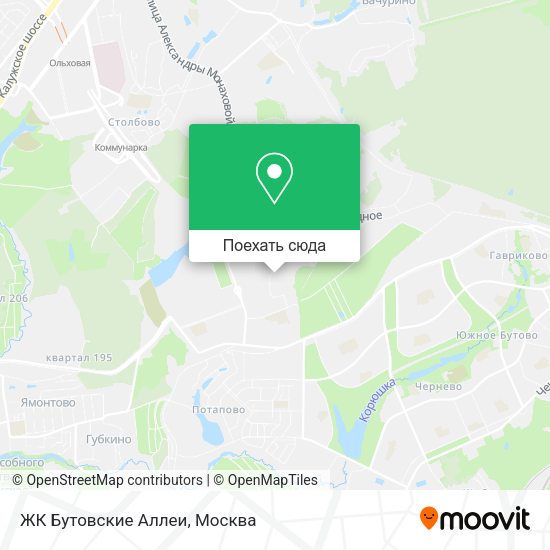Карта ЖК  Бутовские Аллеи