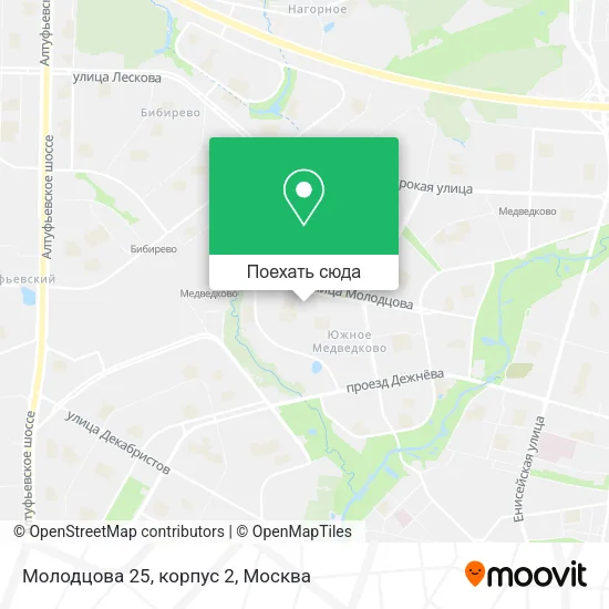 Карта Молодцова 25, корпус 2