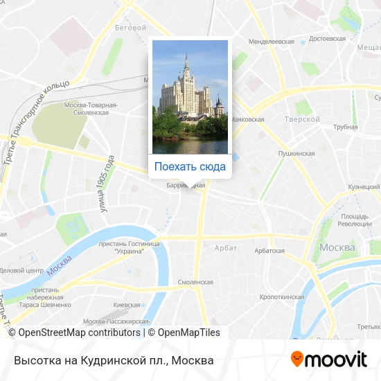 Карта Высотка на Кудринской пл.