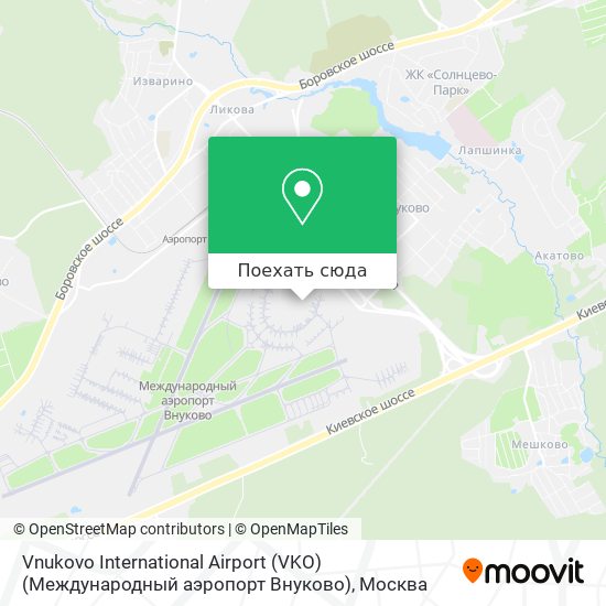 Карта Vnukovo International Airport (VKO) (Международный аэропорт Внуково)