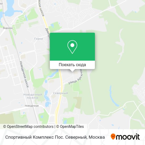 Карта Спортивный Комплекс Пос. Северный