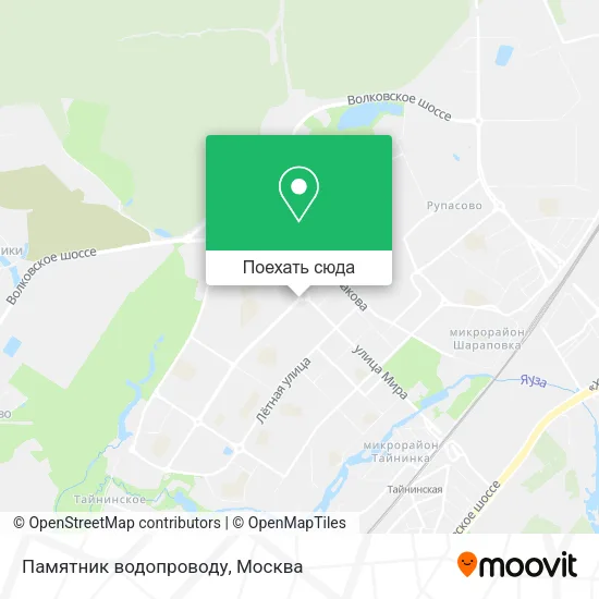 Карта Памятник водопроводу