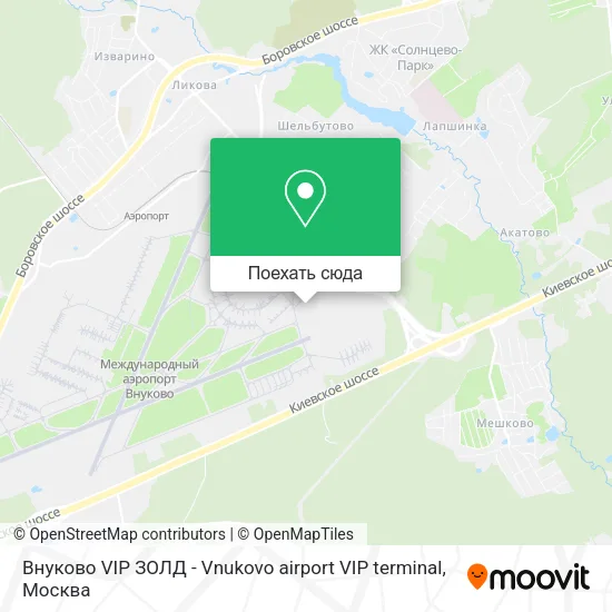 Карта Внуково VIP ЗОЛД - Vnukovo airport VIP terminal