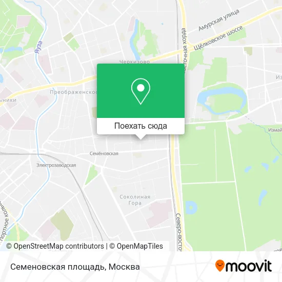Карта Семеновская площадь