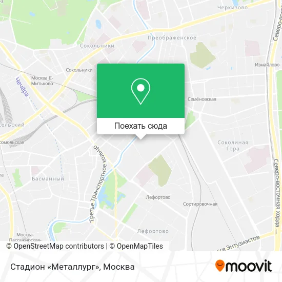 Карта Стадион «Металлург»