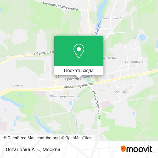 Карта Остановка АТС