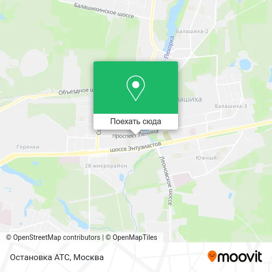 Карта Остановка АТС